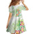 Summer Green Polynesian Jellyfish Family Matching Short Sleeve Bodycon Dress and Hawaiian Shirt Watercolor Glows - Polynesian Pride