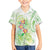 Summer Green Polynesian Jellyfish Family Matching Short Sleeve Bodycon Dress and Hawaiian Shirt Watercolor Glows - Polynesian Pride