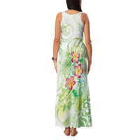 Summer Green Polynesian Jellyfish Family Matching Tank Maxi Dress and Hawaiian Shirt Watercolor Glows - Polynesian Pride