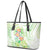 Summer Green Polynesian Jellyfish Leather Tote Bag Watercolor Glows - Polynesian Pride
