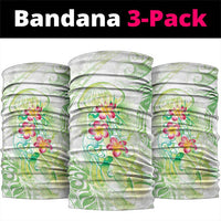 Summer Green Polynesian Jellyfish Neck Gaiter Watercolor Glows - Polynesian Pride