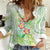 Summer Green Polynesian Jellyfish Women Casual Shirt Watercolor Glows - Polynesian Pride