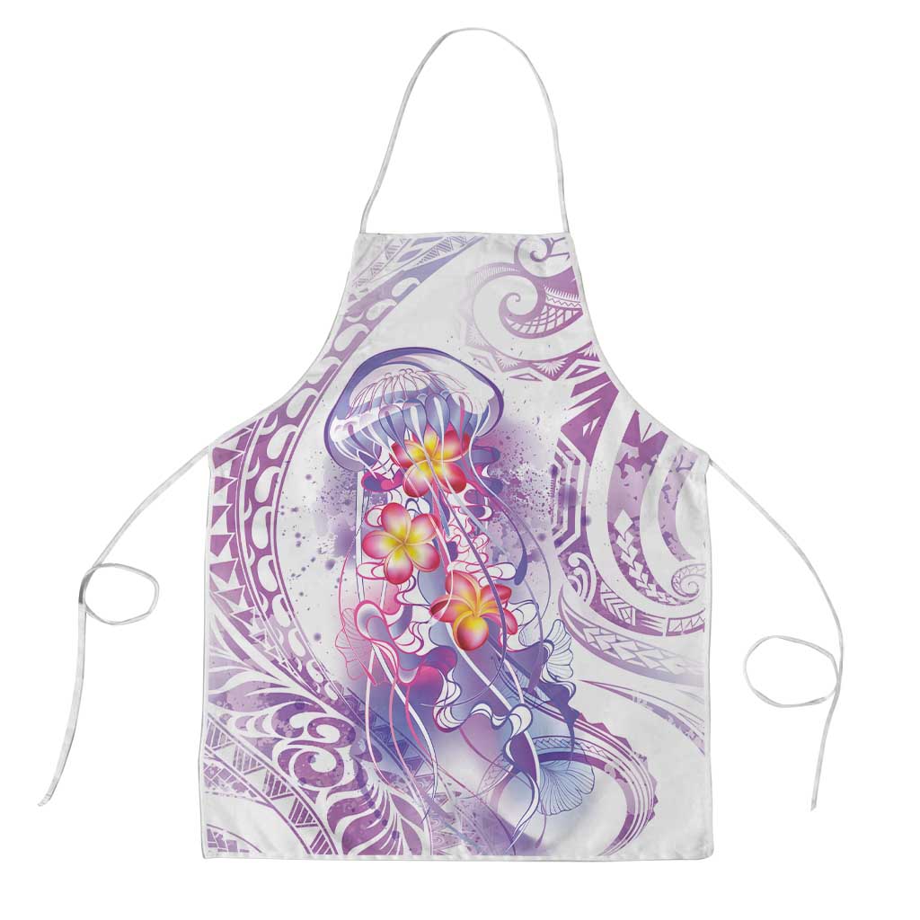Lavender Polynesian Jellyfish Apron Watercolor Glows - Polynesian Pride