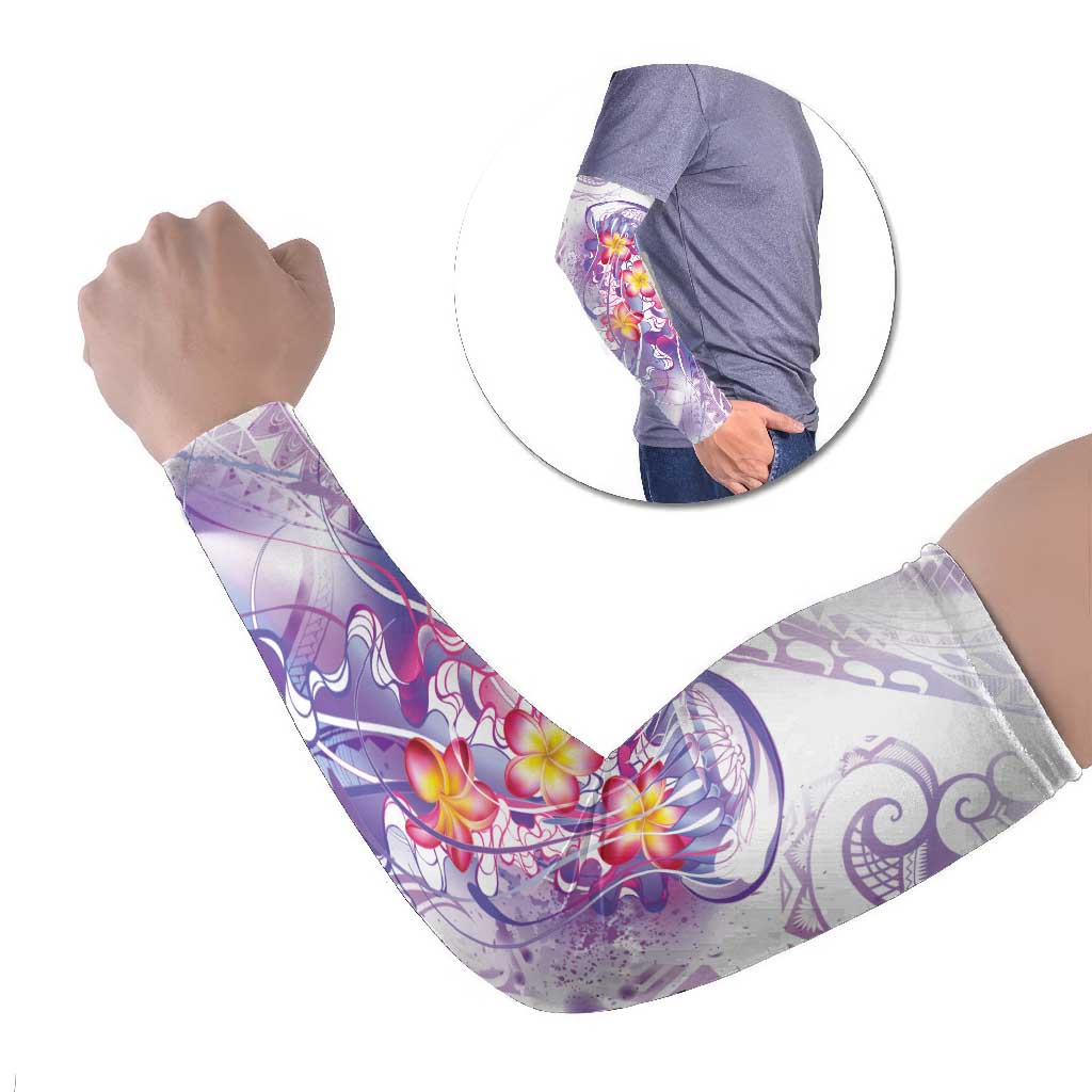 Lavender Polynesian Jellyfish Arm Sleeves Watercolor Glows - Polynesian Pride
