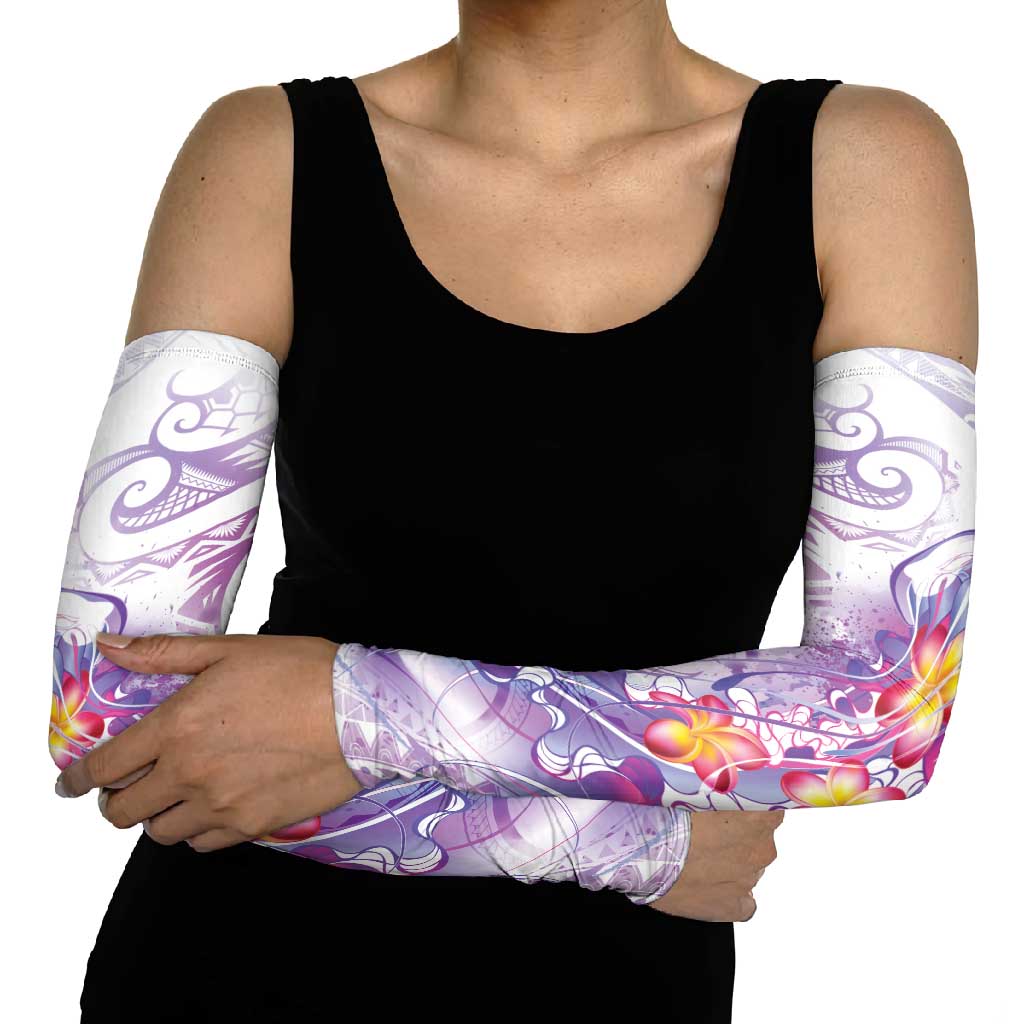 Lavender Polynesian Jellyfish Arm Sleeves Watercolor Glows - Polynesian Pride
