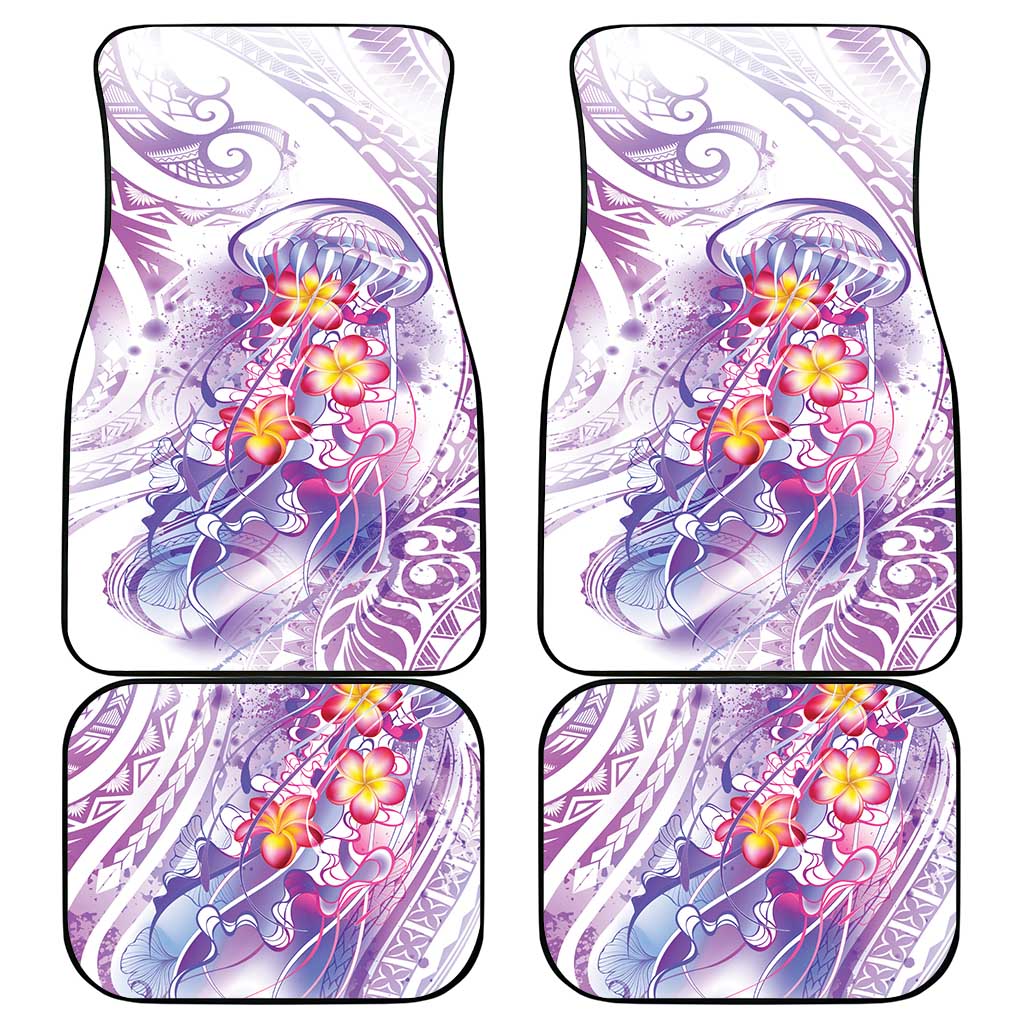 Lavender Polynesian Jellyfish Car Mats Watercolor Glows - Polynesian Pride