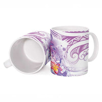 Lavender Polynesian Jellyfish Ceramic Mug Watercolor Glows - Polynesian Pride