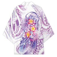 Lavender Polynesian Jellyfish Kimono Watercolor Glows - Polynesian Pride