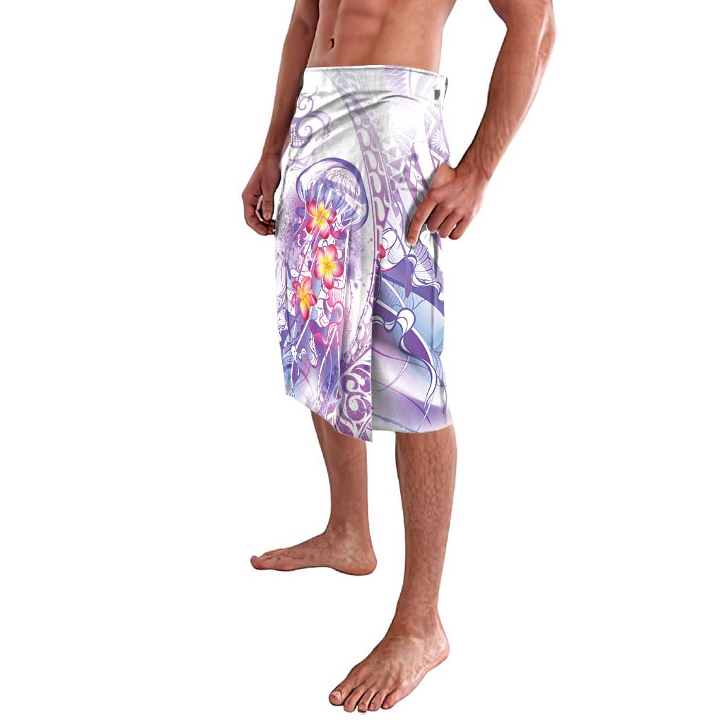 Lavender Polynesian Jellyfish Lavalava Watercolor Glows - Polynesian Pride
