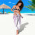 Lavender Polynesian Jellyfish Sarong Watercolor Glows - Polynesian Pride