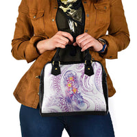 Lavender Polynesian Jellyfish Shoulder Handbag Watercolor Glows - Polynesian Pride