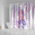 Lavender Polynesian Jellyfish Shower Curtain Watercolor Glows - Polynesian Pride