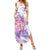 Lavender Polynesian Jellyfish Summer Maxi Dress Watercolor Glows - Polynesian Pride
