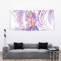 Lavender Polynesian Jellyfish Tapestry Watercolor Glows - Polynesian Pride