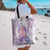 Lavender Polynesian Jellyfish Tote Bag Watercolor Glows - Polynesian Pride