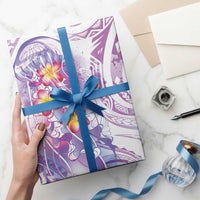 Lavender Polynesian Jellyfish Wrapping Paper Watercolor Glows