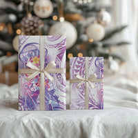 Lavender Polynesian Jellyfish Wrapping Paper Watercolor Glows