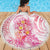 Rose Pink Polynesian Jellyfish Beach Blanket Watercolor Glows - Polynesian Pride