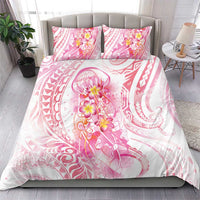 Rose Pink Polynesian Jellyfish Bedding Set Watercolor Glows - Polynesian Pride