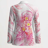 Rose Pink Polynesian Jellyfish Blazer Watercolor Glows - Polynesian Pride