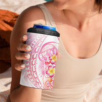 Rose Pink Polynesian Jellyfish 4 in 1 Can Cooler Tumbler Watercolor Glows - Polynesian Pride