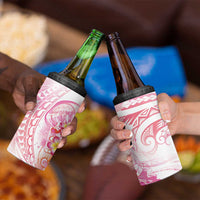 Rose Pink Polynesian Jellyfish 4 in 1 Can Cooler Tumbler Watercolor Glows - Polynesian Pride