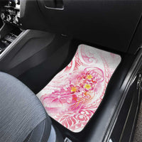 Rose Pink Polynesian Jellyfish Car Mats Watercolor Glows - Polynesian Pride