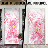 Rose Pink Polynesian Jellyfish Door Cover Watercolor Glows - Polynesian Pride