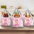 Rose Pink Polynesian Jellyfish Grocery Bag Watercolor Glows - Polynesian Pride