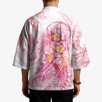 Rose Pink Polynesian Jellyfish Kimono Watercolor Glows - Polynesian Pride