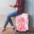 Rose Pink Polynesian Jellyfish Luggage Cover Watercolor Glows - Polynesian Pride