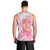 Rose Pink Polynesian Jellyfish Men Tank Top Watercolor Glows - Polynesian Pride