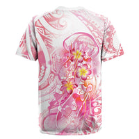 Rose Pink Polynesian Jellyfish Rugby Jersey Watercolor Glows - Polynesian Pride