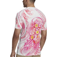 Rose Pink Polynesian Jellyfish Rugby Jersey Watercolor Glows - Polynesian Pride