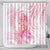 Rose Pink Polynesian Jellyfish Shower Curtain Watercolor Glows - Polynesian Pride
