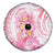 Rose Pink Polynesian Jellyfish Spare Tire Cover Watercolor Glows - Polynesian Pride