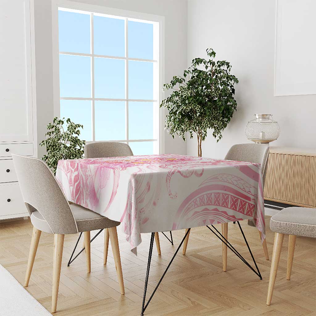 Rose Pink Polynesian Jellyfish Tablecloth Watercolor Glows - Polynesian Pride