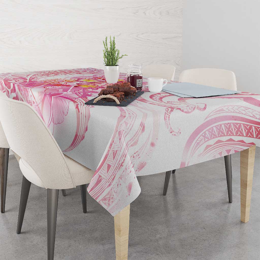 Rose Pink Polynesian Jellyfish Tablecloth Watercolor Glows - Polynesian Pride