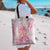 Rose Pink Polynesian Jellyfish Tote Bag Watercolor Glows - Polynesian Pride