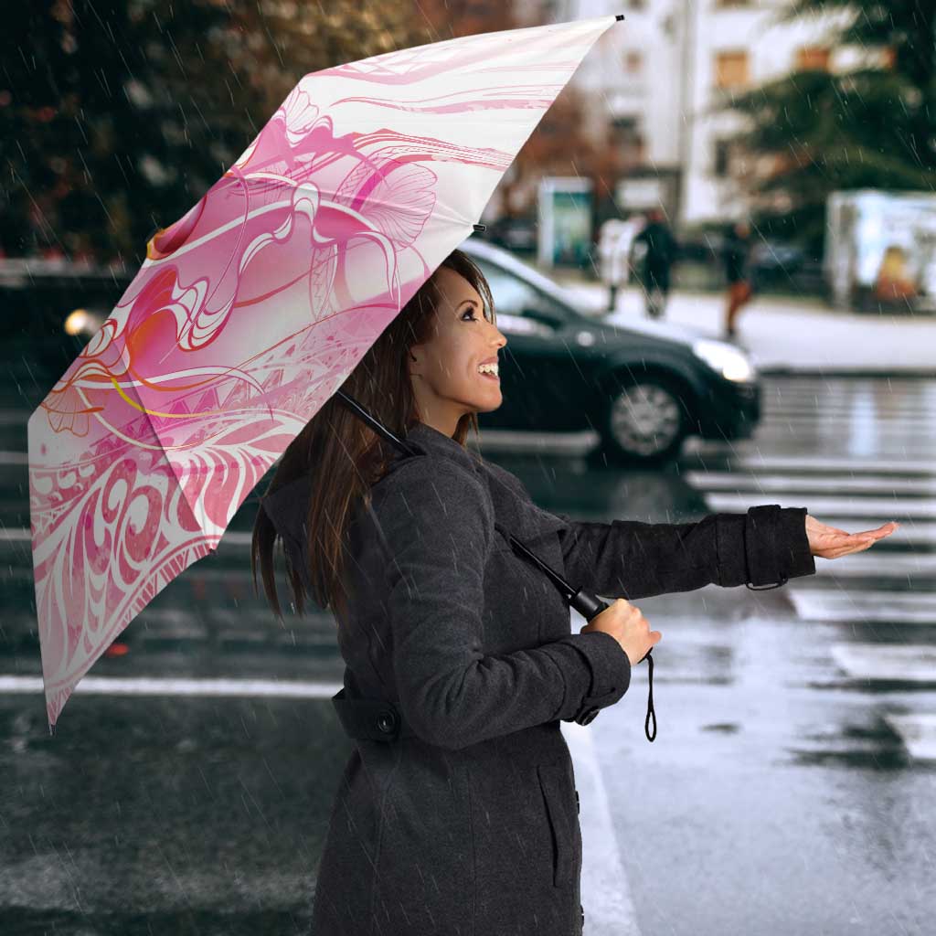 Rose Pink Polynesian Jellyfish Umbrella Watercolor Glows - Polynesian Pride