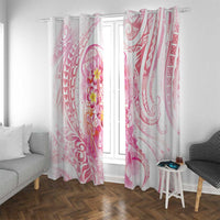 Rose Pink Polynesian Jellyfish Window Curtain Watercolor Glows - Polynesian Pride