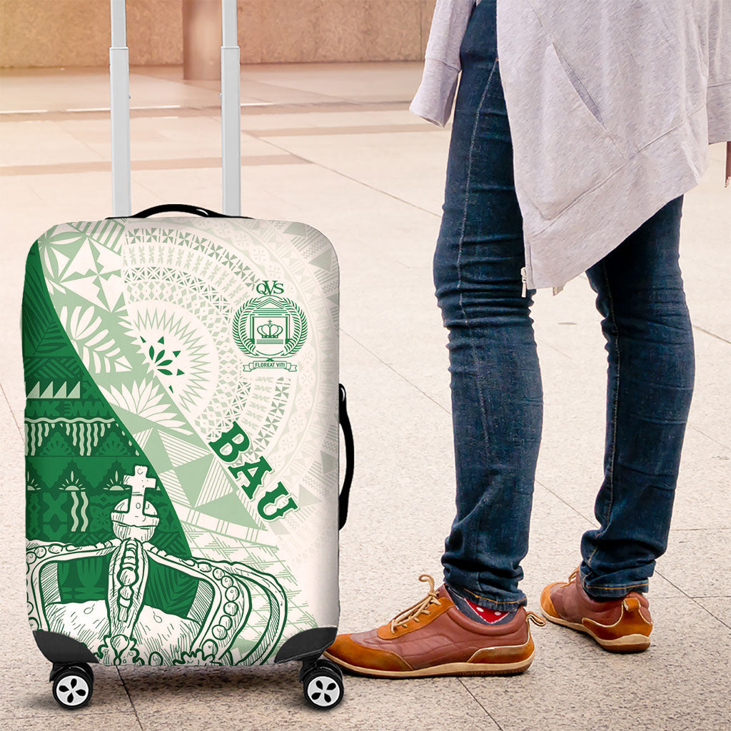 Queen Victoria School Fiji Vulinitu Bau House Luggage Cover Masi Tapa LT7 Green - Polynesian Pride