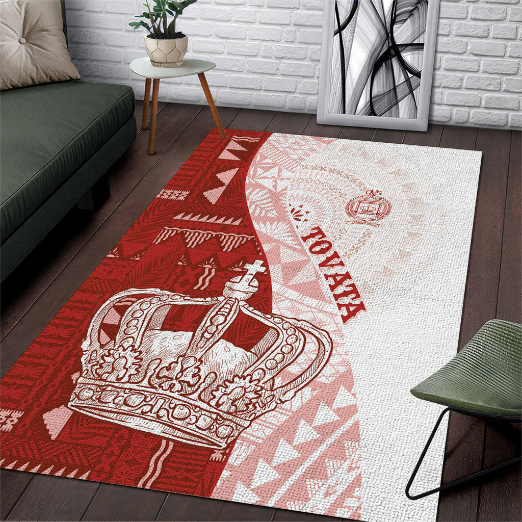 Queen Victoria School Fiji Vulinitu Tovata House Area Rug Masi Tapa LT7 Red - Polynesian Pride