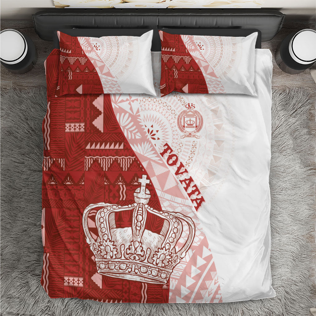 Queen Victoria School Fiji Vulinitu Tovata House Bedding Set Masi Tapa LT7 Red - Polynesian Pride