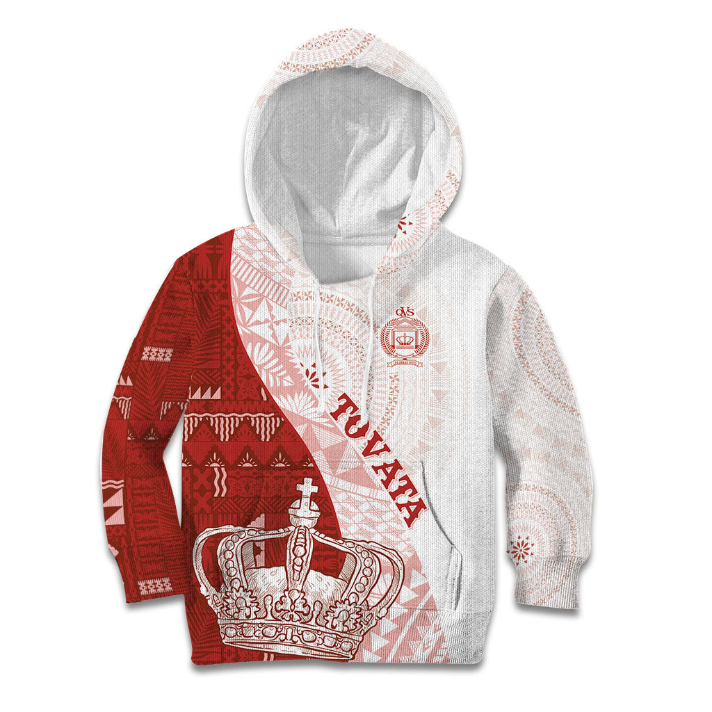 Queen Victoria School Fiji Vulinitu Tovata House Kid Hoodie Masi Tapa LT7 Hoodie Red - Polynesian Pride