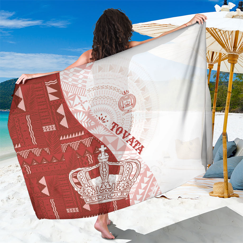 Queen Victoria School Fiji Vulinitu Tovata House Sarong Masi Tapa LT7 One Size 44 x 66 inches Red - Polynesian Pride