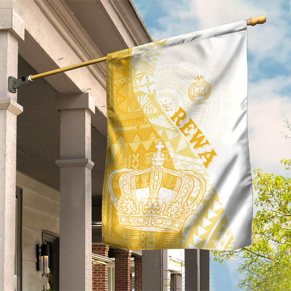 Queen Victoria School Fiji Vulinitu Rewa House Garden Flag Masi Tapa LT7 House Flag Yellow - Polynesian Pride