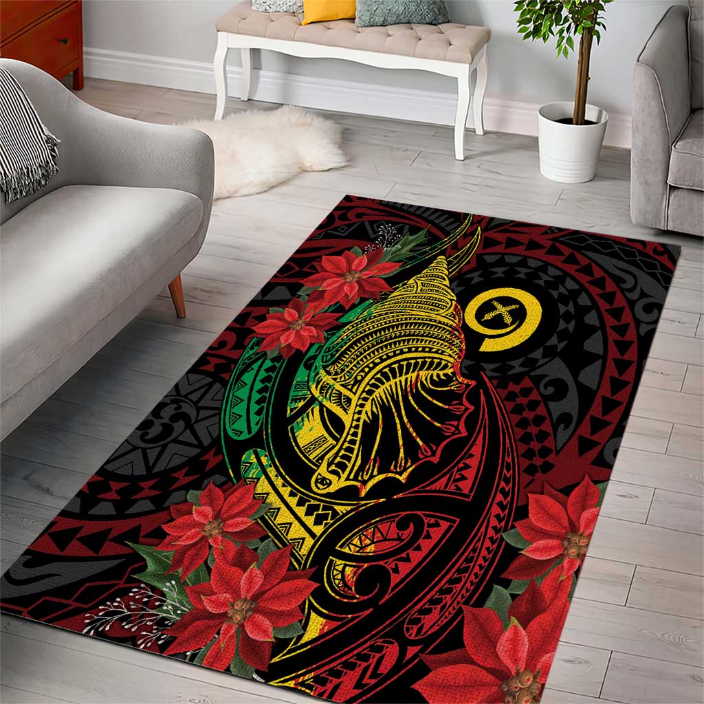 Vanuatu Meri Krismas Area Rug Conch Shell Tribal Art
