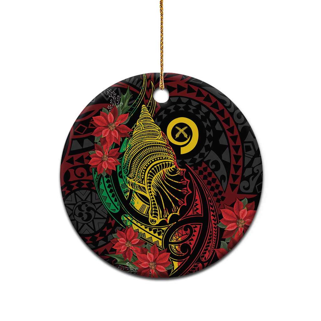 Vanuatu Meri Krismas Ceramic Ornament Conch Shell Tribal Art
