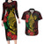 Vanuatu Meri Krismas Couples Matching Long Sleeve Bodycon Dress and Hawaiian Shirt Conch Shell Tribal Art